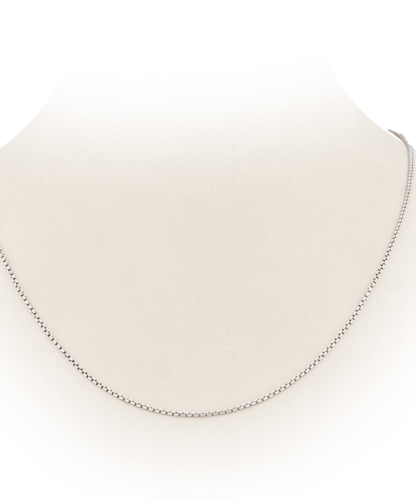 Balto aukso grandinėlė "Box" 1.2mm - Auksinės grandinėlės - Goldinga