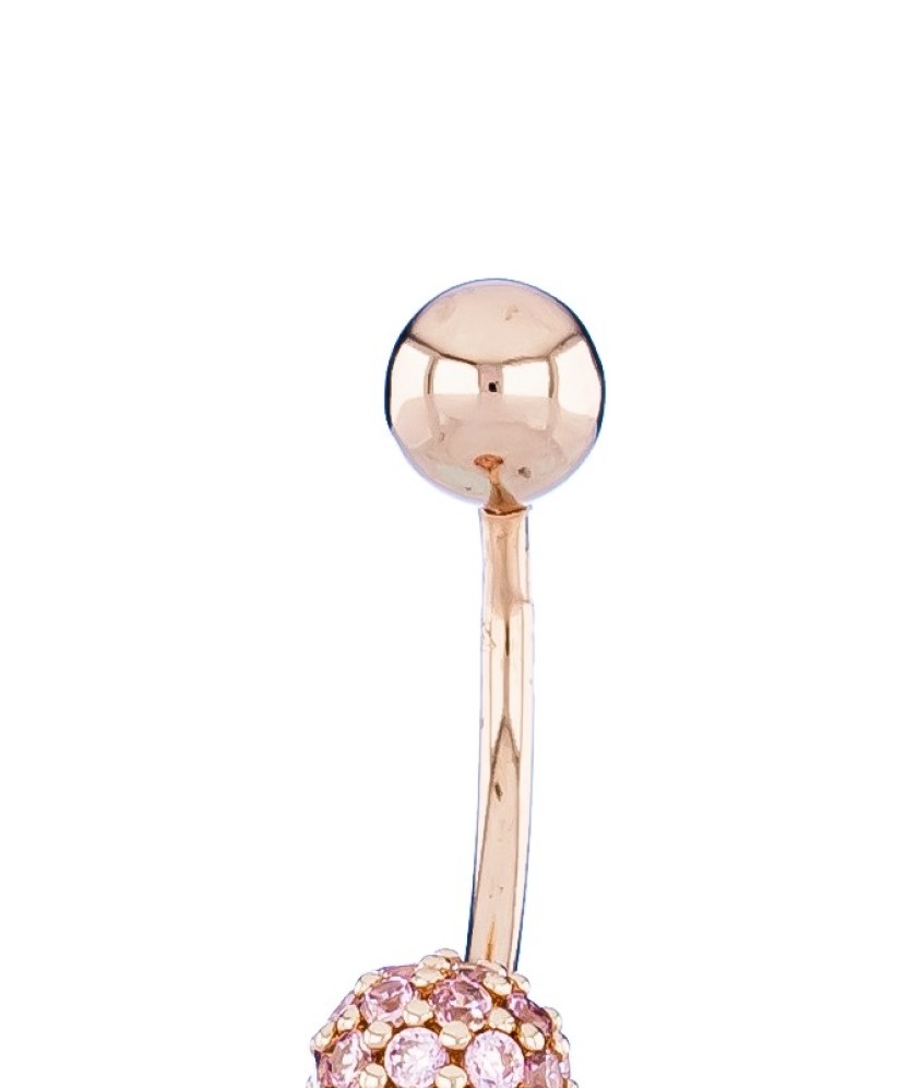 Auksinis auskaras į bambą su cirkoniais - Auskarai į bambą ir nosį - Goldinga