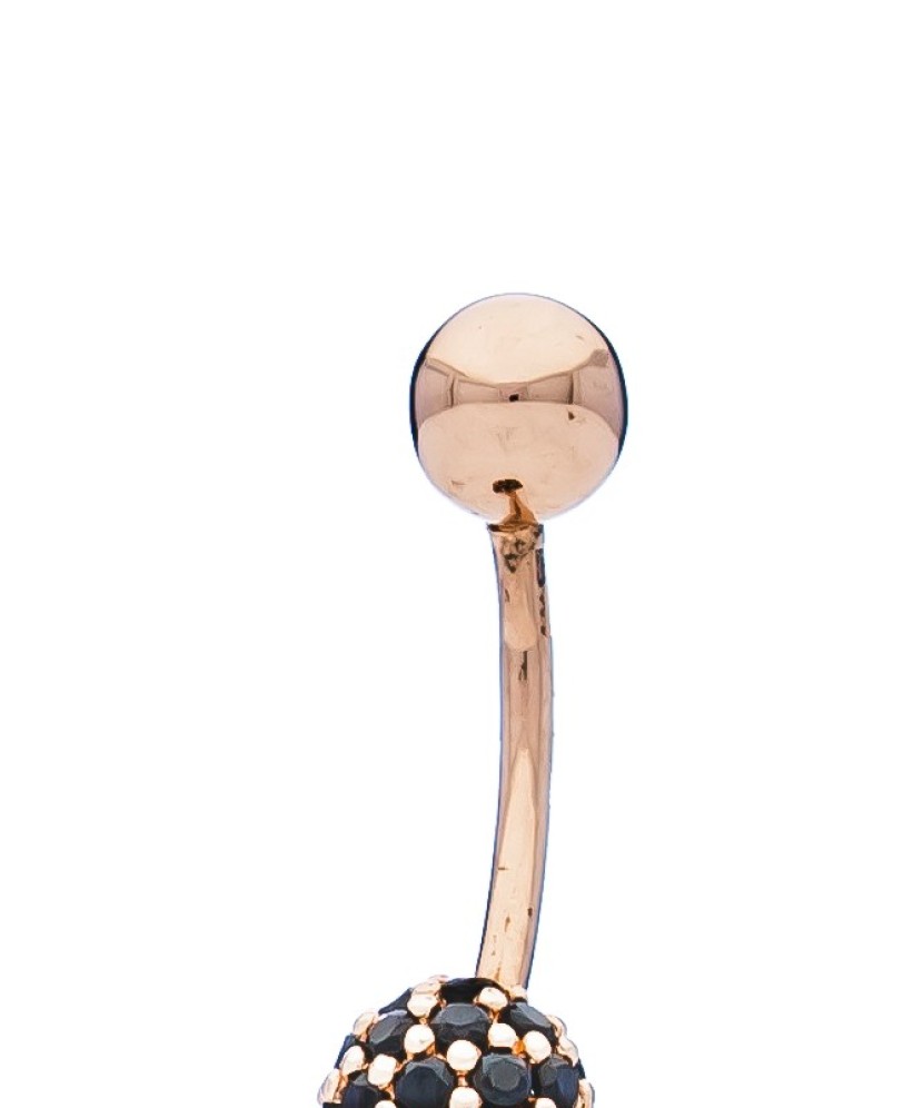 Auksinis auskaras į bamba su cirkoniu - Auskarai į bambą ir nosį - Goldinga