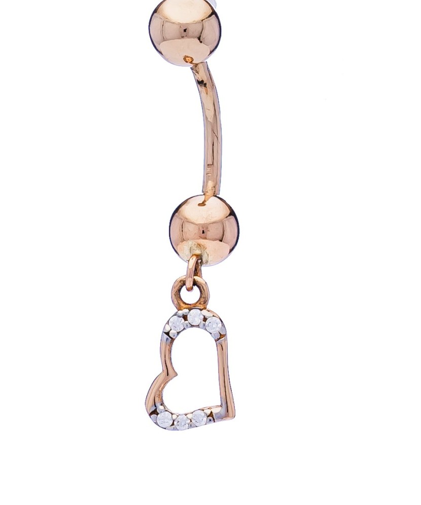 Auksinis auskaras į bambą su cirkoniais - Auskarai į bambą ir nosį - Goldinga