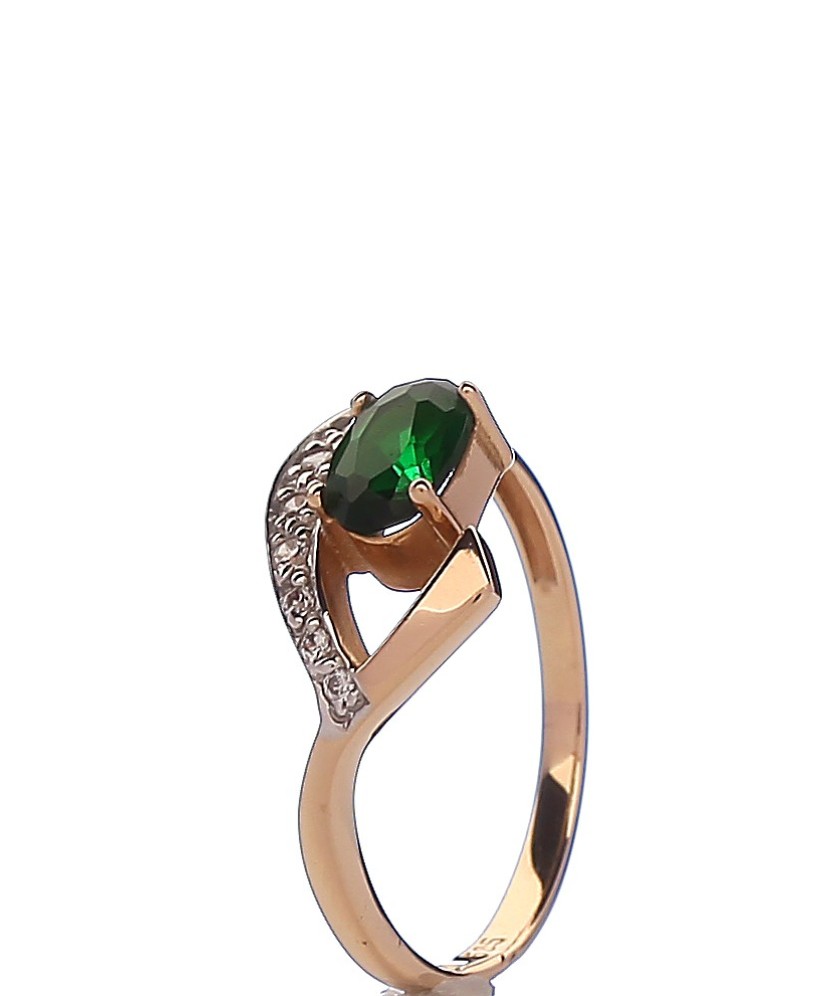 Auksinis žiedas su cirkoniais - Auksiniai žiedai - Goldinga