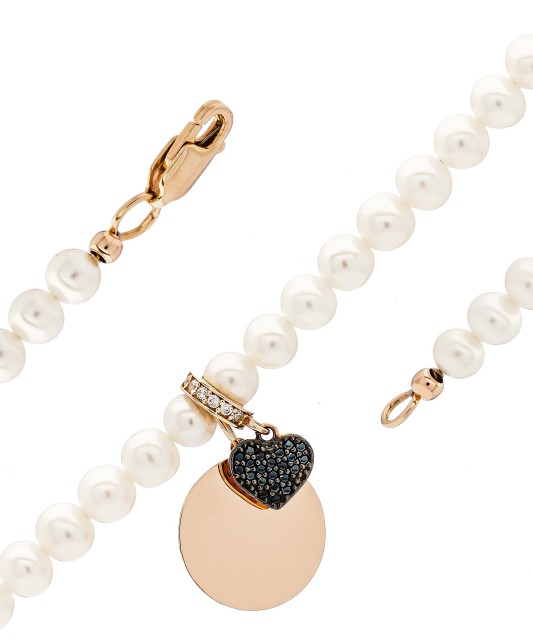 Perlų vėrinys su auksiniu pakabuku - Perlų vėriniai - Goldinga