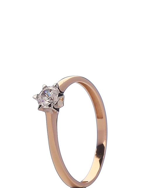 Auksinis žiedas su cirkoniu - Auksiniai žiedai - Goldinga