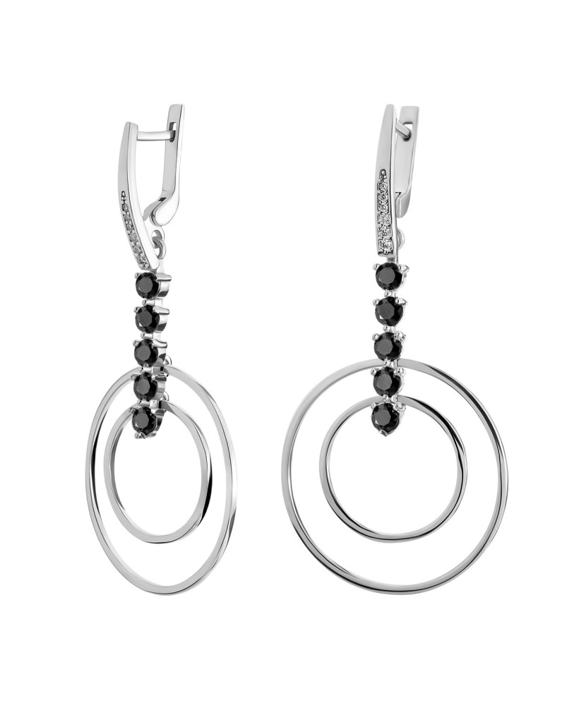 Sidabriniai auskarai su cirkoniais - Sidabriniai auskarai - Goldinga