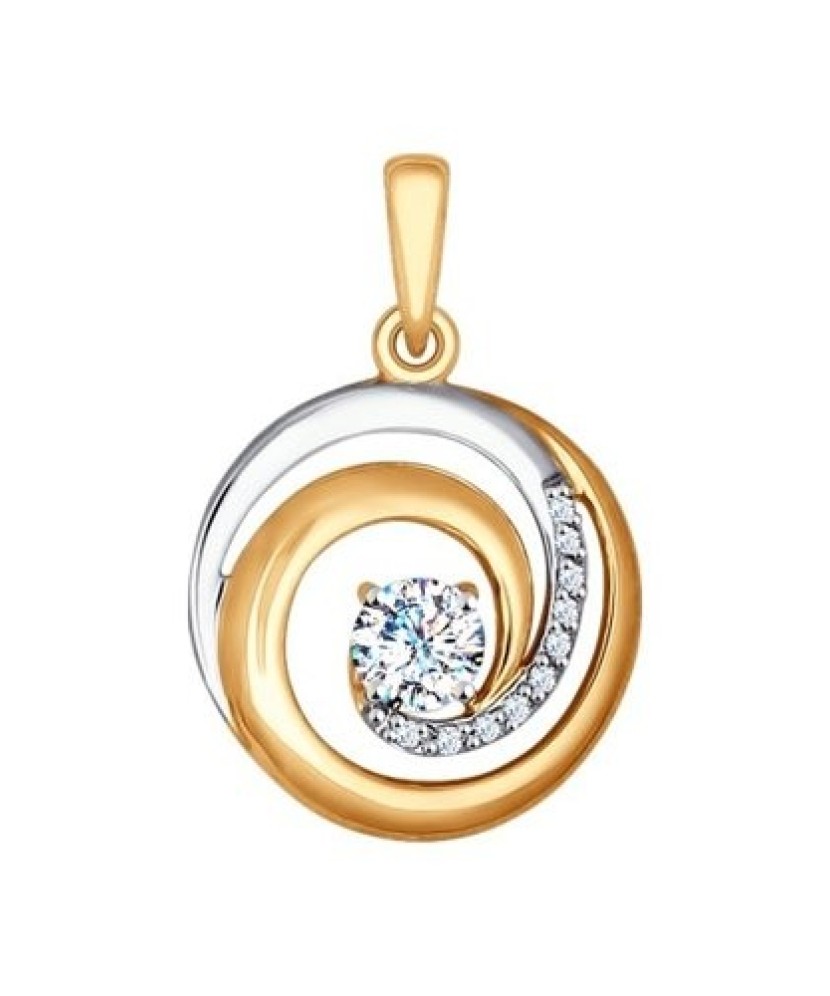 Auksinis pakabukas su cirkoniais - Auksiniai pakabukai - Goldinga