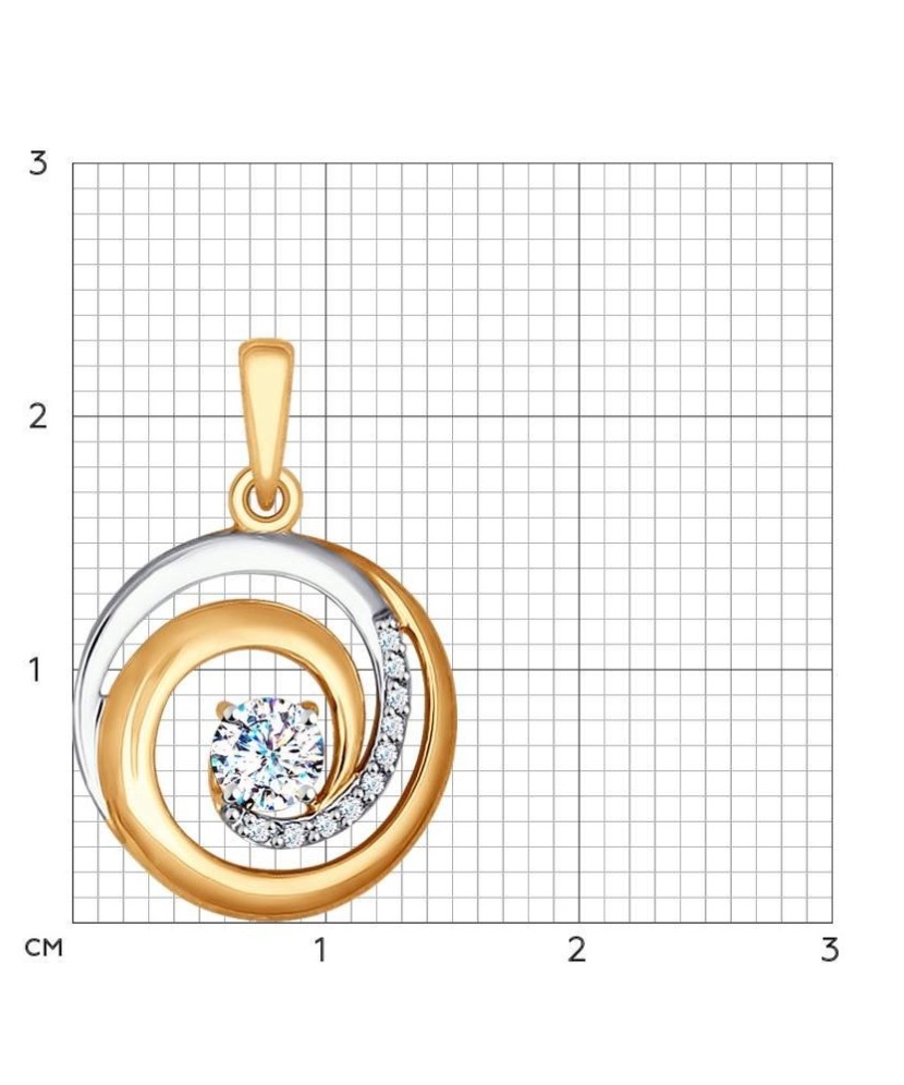 Auksinis pakabukas su cirkoniais - Auksiniai pakabukai - Goldinga