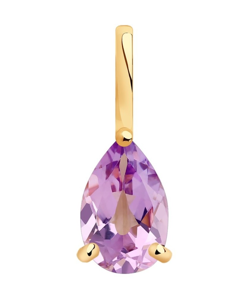 Auksinis pakabukas su ametistu - Auksiniai pakabukai - Goldinga