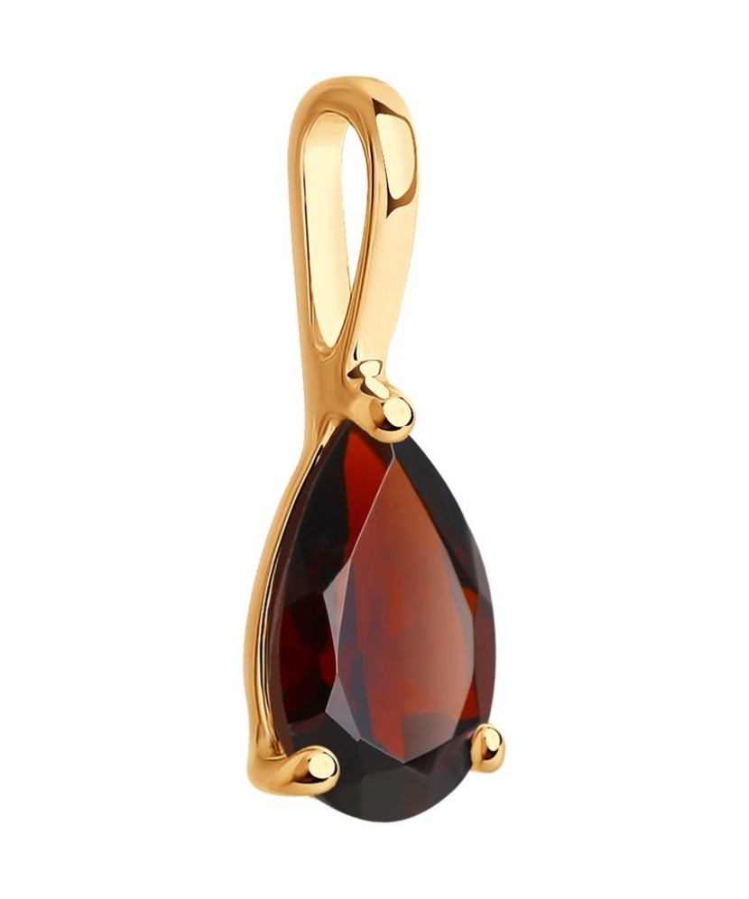 Auksinis pakabukas su granatu - Auksiniai pakabukai - Goldinga