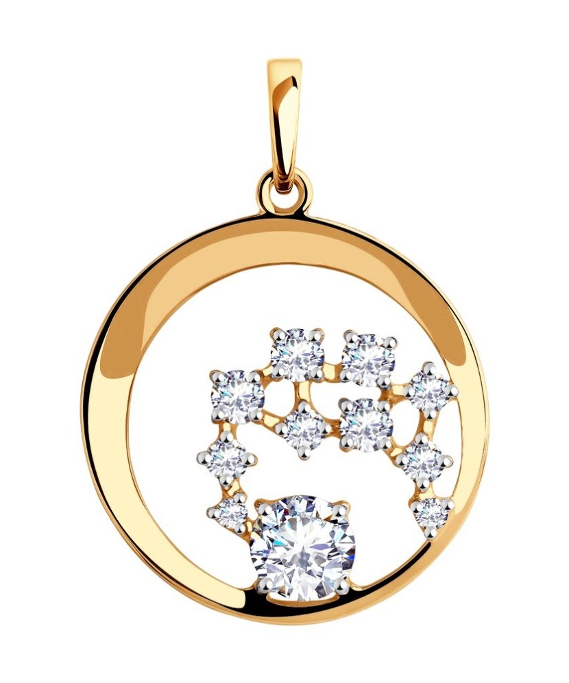 Auksinis pakabukas su cirkoniais - Auksiniai pakabukai - Goldinga