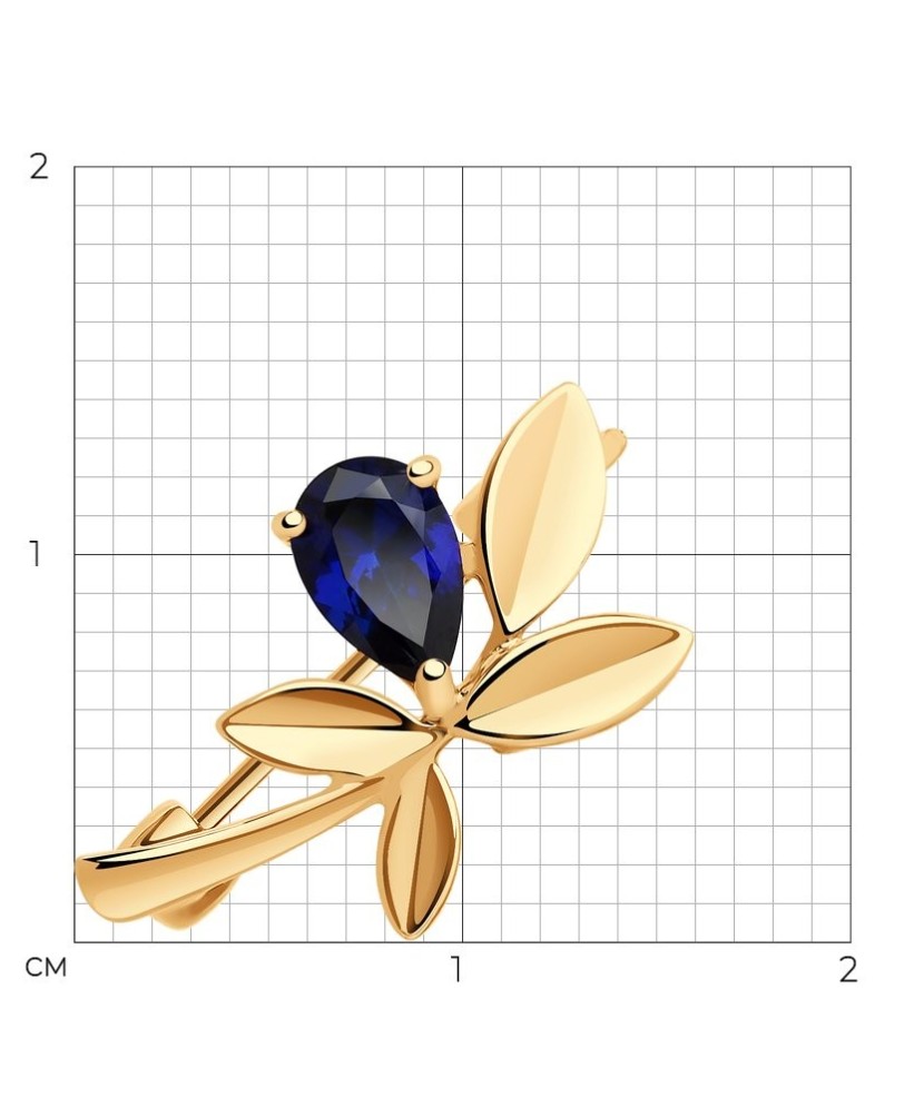 Auksinė sagė su korundu - Sagės - Goldinga