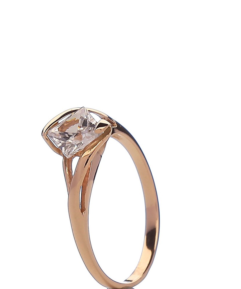 Auksinis žiedas su cirkoniu - Auksiniai žiedai - Goldinga