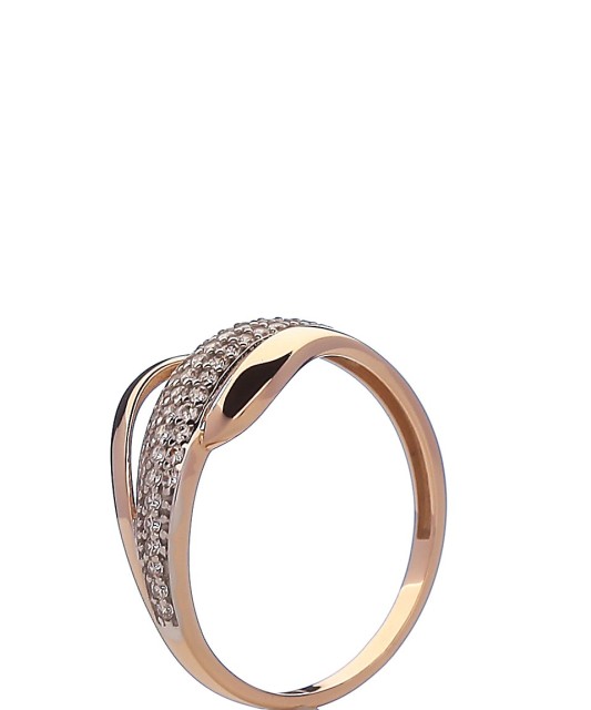 Auksinis žiedas su cirkoniais - Auksiniai žiedai - Goldinga