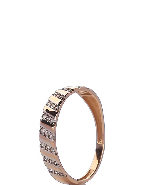 Auksinis žiedas su cirkoniais - Auksiniai žiedai - Goldinga