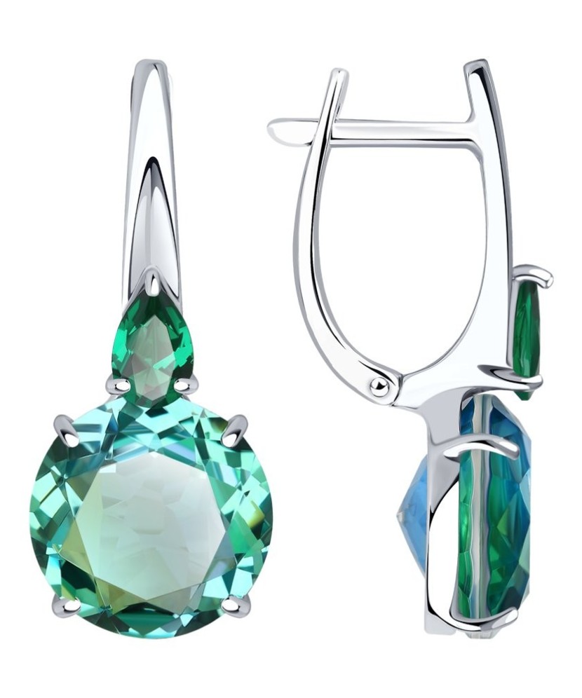 Sidabriniai auskarai su sitalais - Sidabriniai auskarai - Goldinga