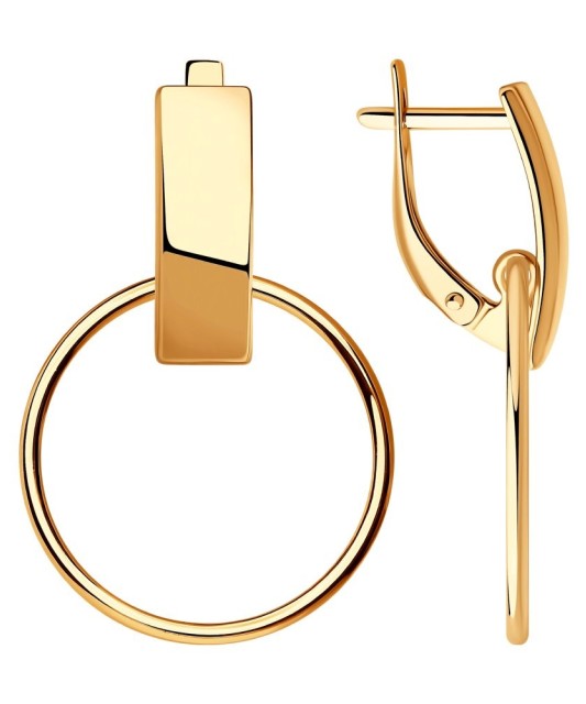 Paauksuoti sidabriniai auskarai - Sidabriniai auskarai - Goldinga