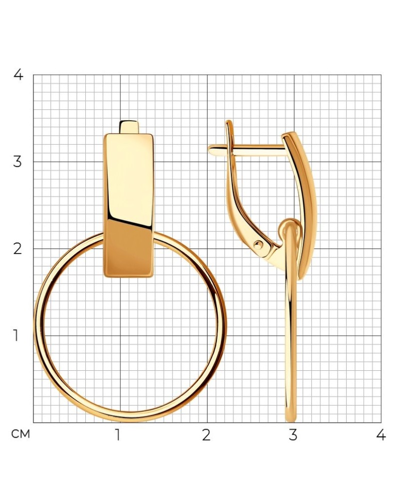 Paauksuoti sidabriniai auskarai - Sidabriniai auskarai - Goldinga