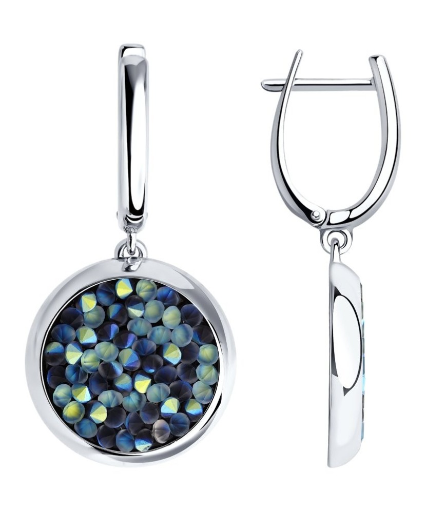 Sidabriniai auskarai su kristalais - Sidabriniai auskarai - Goldinga