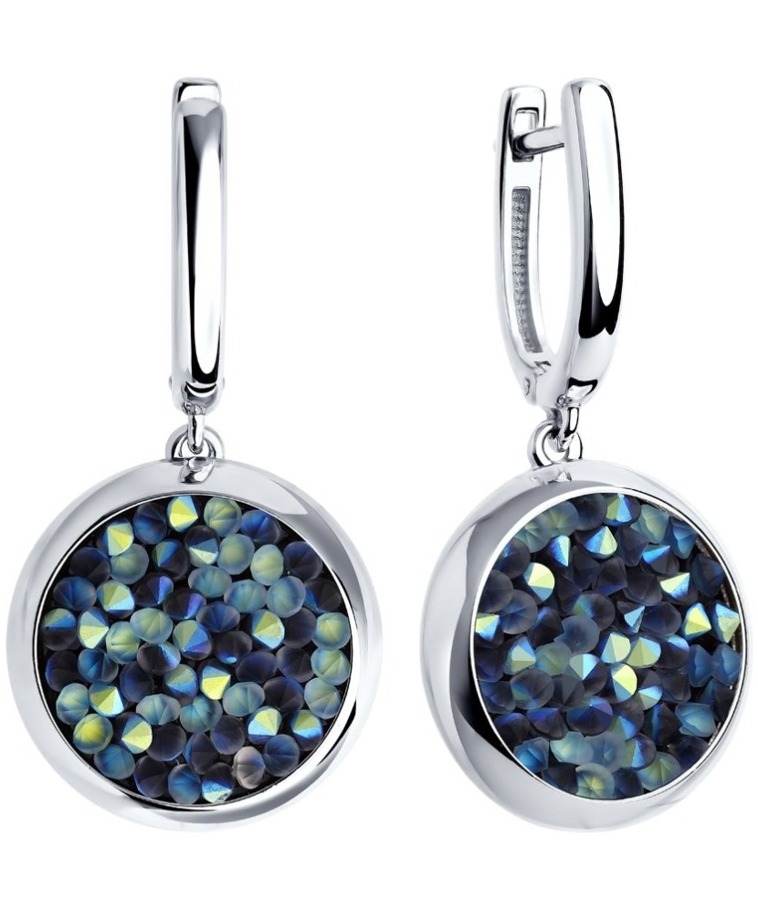 Sidabriniai auskarai su kristalais - Sidabriniai auskarai - Goldinga