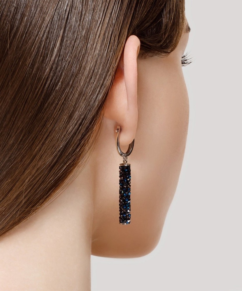 Sidabriniai auskarai su kristalais - Sidabriniai auskarai - Goldinga