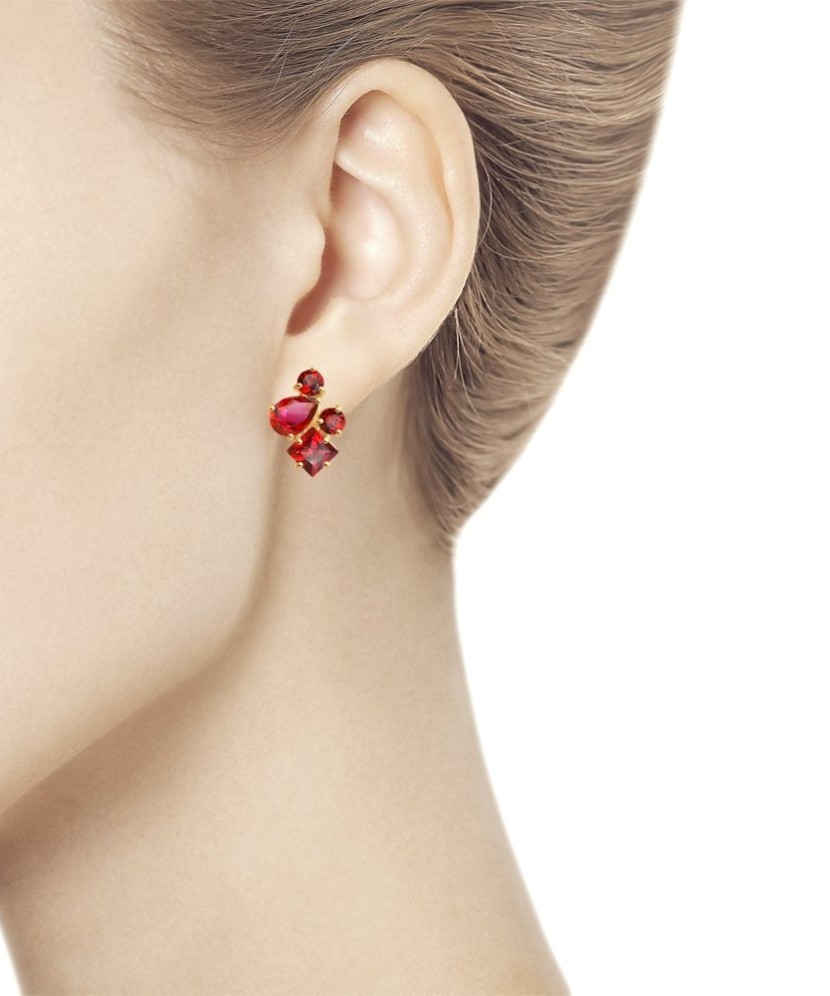 Auksiniai auskarai su topazais - Auksiniai auskarai - Goldinga