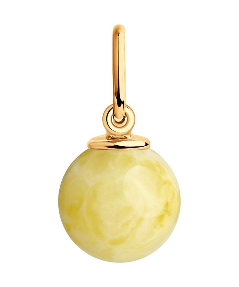 Auksinis pakabukas su gintaru - Auksiniai pakabukai - Goldinga