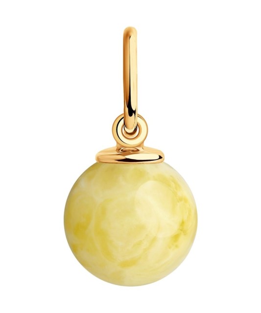 Auksinis pakabukas su gintaru - Auksiniai pakabukai - Goldinga