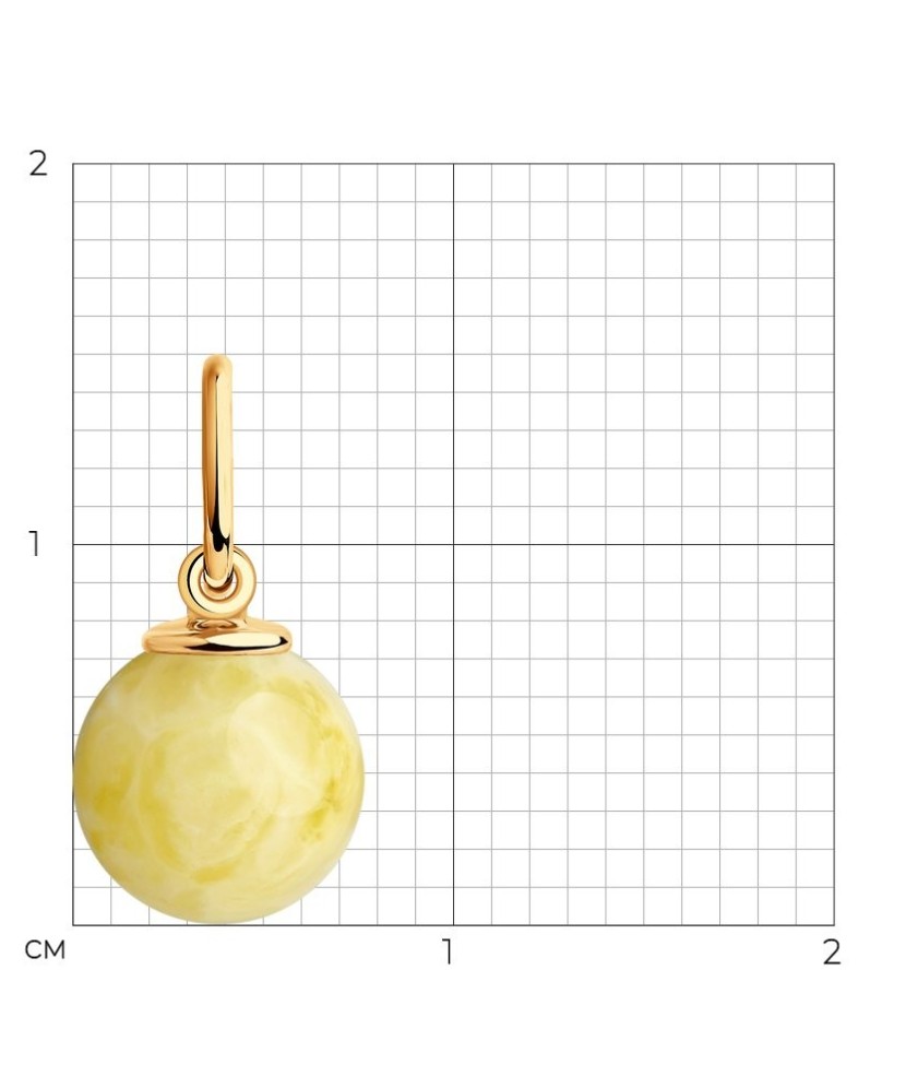 Auksinis pakabukas su gintaru - Auksiniai pakabukai - Goldinga