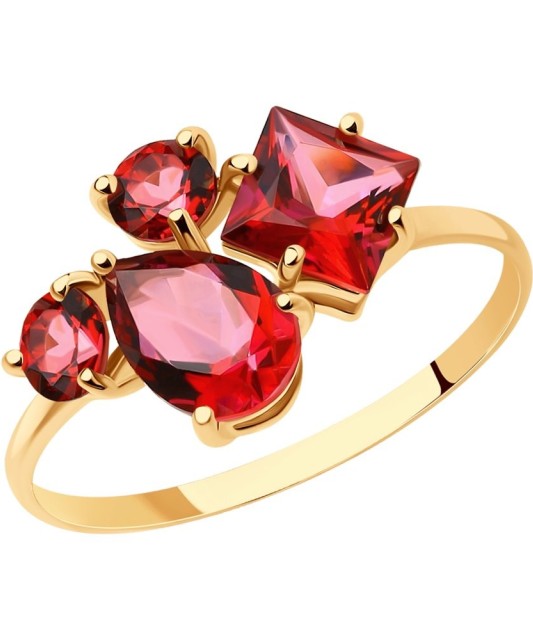 Auksinis žiedas su topazais - Auksiniai žiedai - Goldinga