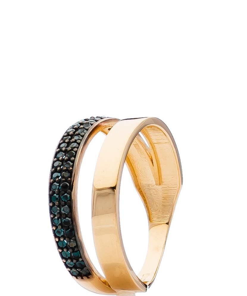 Auksinis žiedas su cirkoniais - Auksiniai žiedai - Goldinga