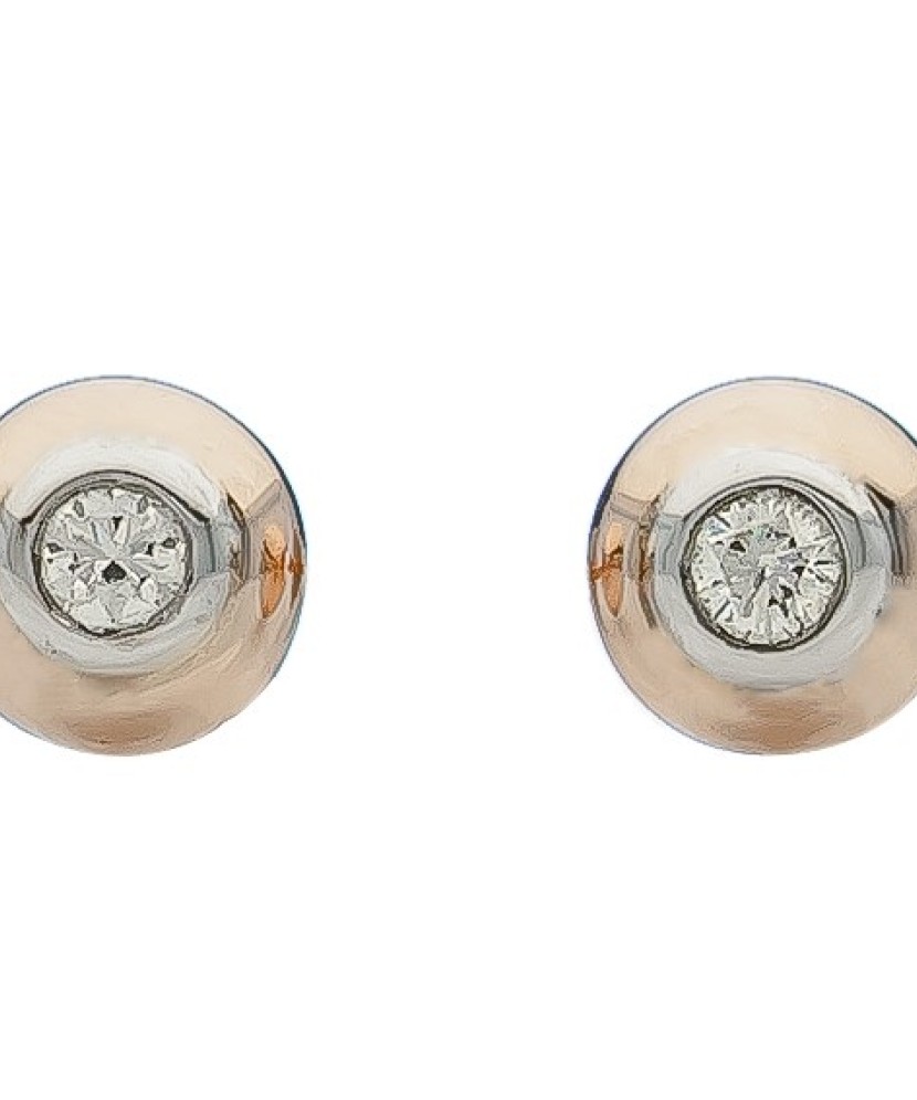 Auksiniai auskarai su briliantu - Auksiniai Auskarai su brangakmeniais - Goldinga