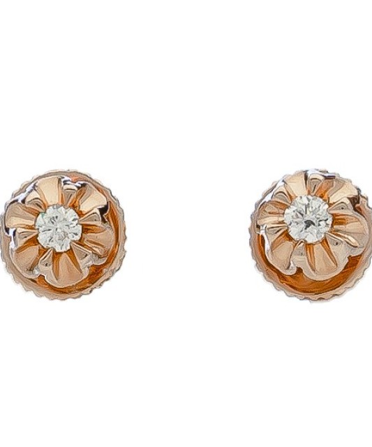 Auksiniai auskarai su briliantu - Auksiniai Auskarai su brangakmeniais - Goldinga