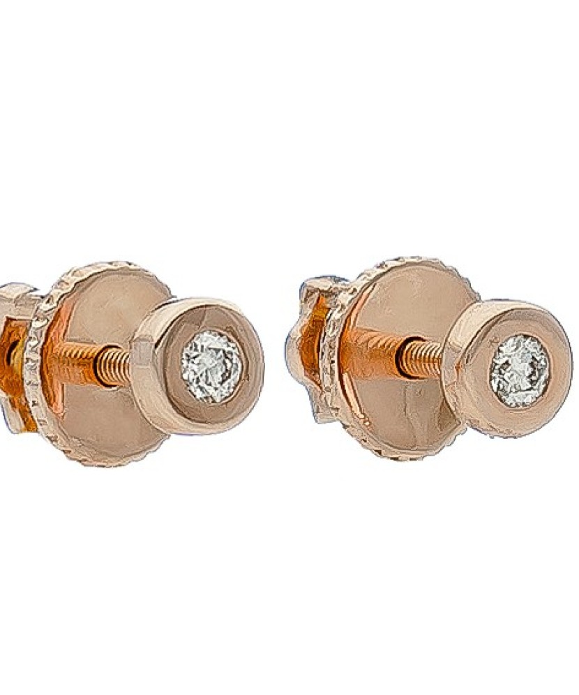 Auksiniai auskarai su briliantu - Auksiniai Auskarai su brangakmeniais - Goldinga