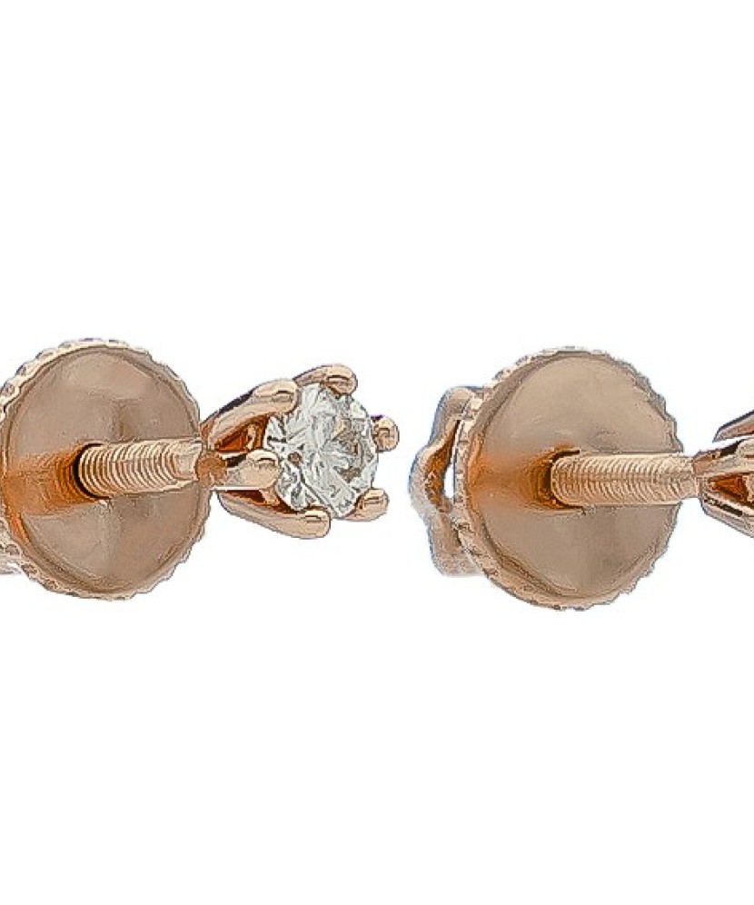 Auksiniai auskarai su briliantu - Auksiniai Auskarai su brangakmeniais - Goldinga