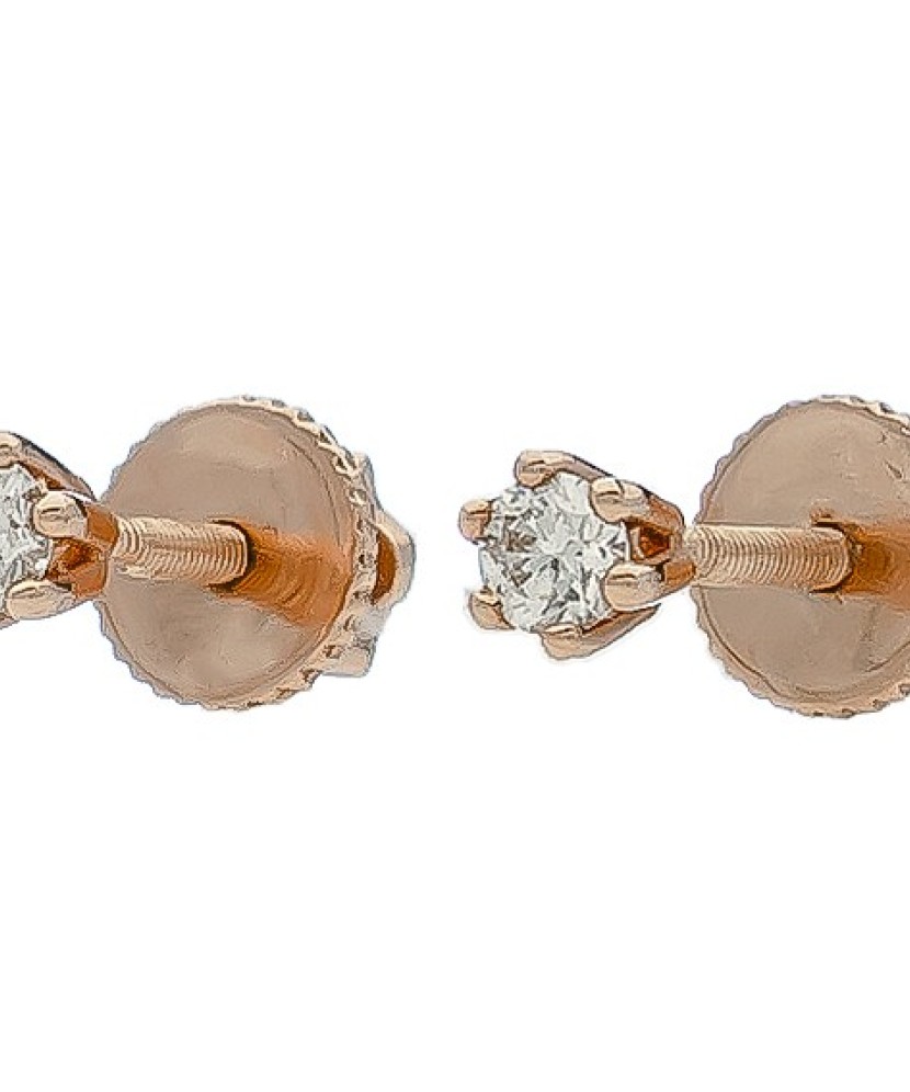 Auksiniai auskarai su briliantu - Auksiniai Auskarai su brangakmeniais - Goldinga