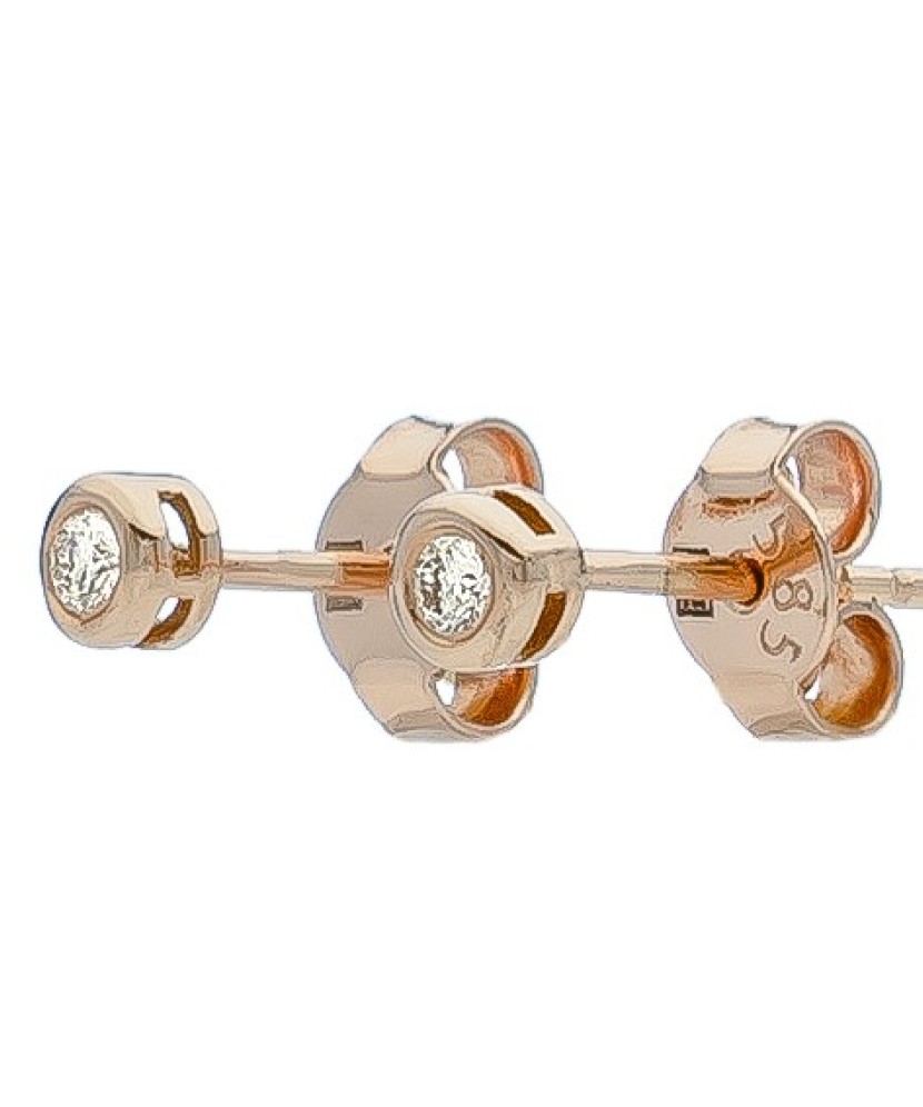 Auksiniai auskarai su briliantu - Auksiniai Auskarai su brangakmeniais - Goldinga