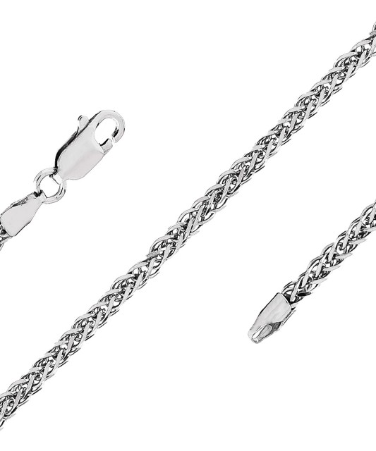 Sidabrinė grandinėlė dengta rodžiu "Spiker" - Sidabrinės grandinėlės - Goldinga