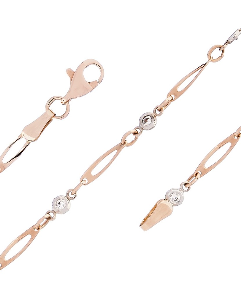 Auksinė apyrankė su cirkoniais - Auksinės apyrankės - Goldinga