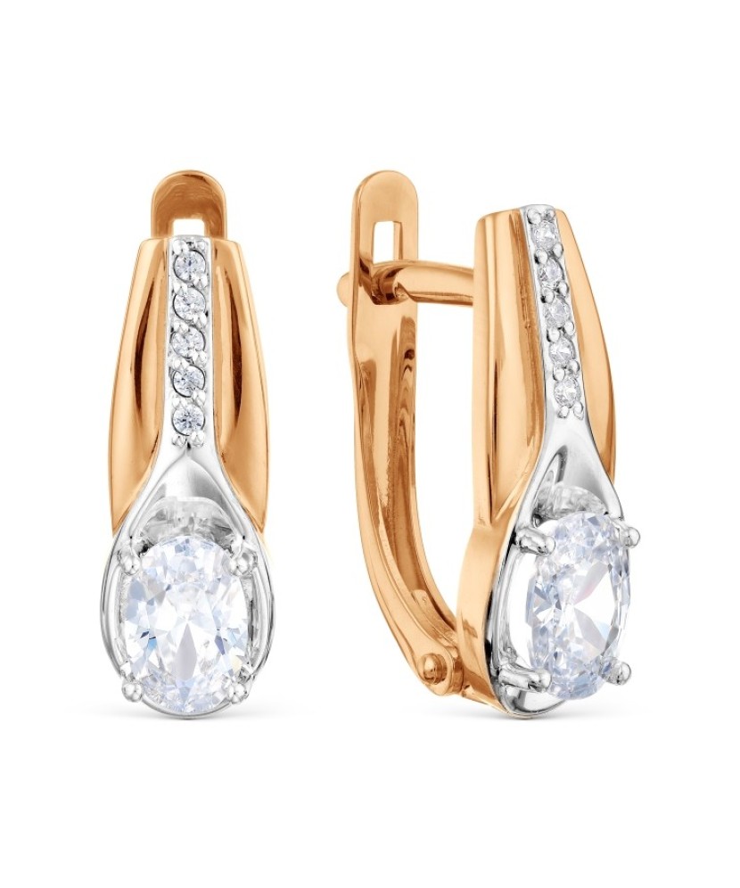 Auksiniai auskarai su cirkoniais - Auksiniai auskarai - Goldinga