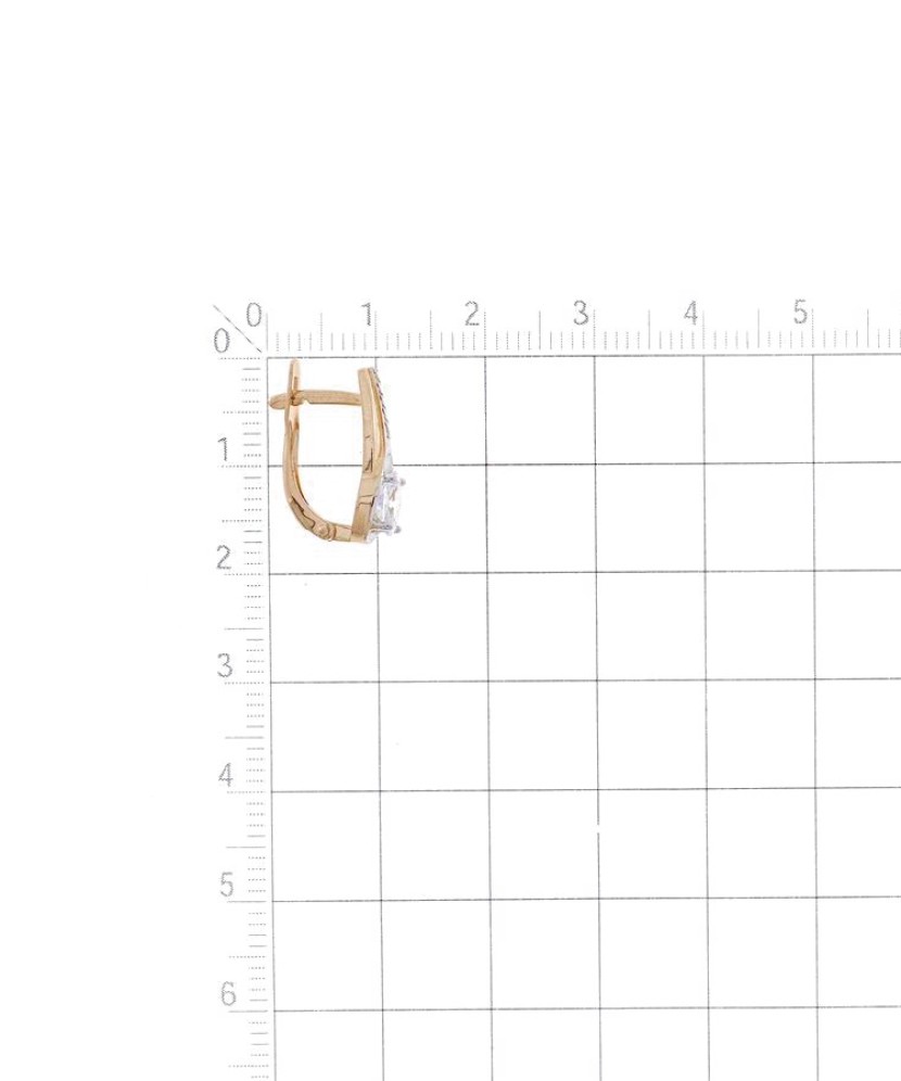 Auksiniai auskarai su cirkoniais - Auksiniai auskarai - Goldinga