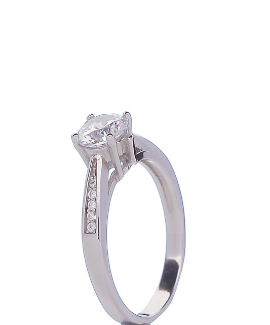 Sidabrinis žiedas su cirkoniais - Sidabriniai žiedai - Goldinga