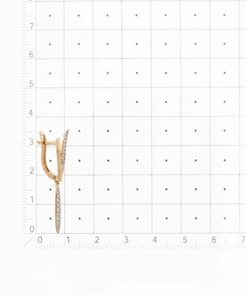 Auksiniai auskarai su cirkoniais - Auksiniai auskarai - Goldinga