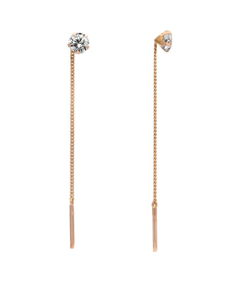 Auksiniai auskarai su cirkoniais - Auksiniai auskarai - Goldinga