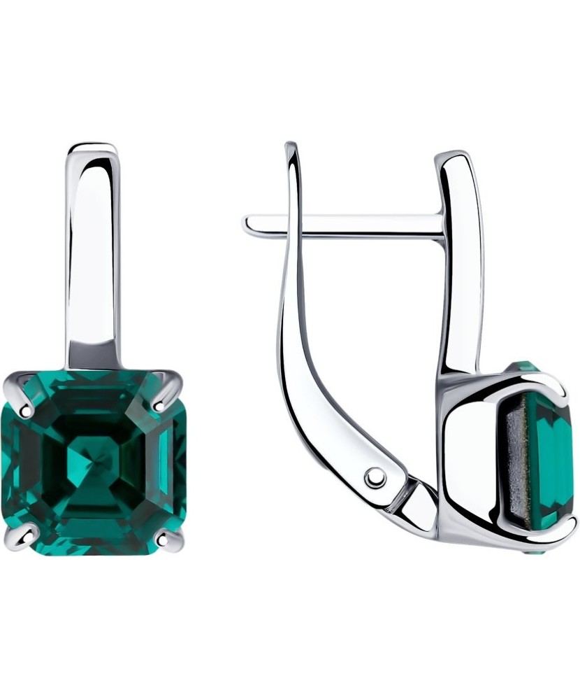 Sidabriniai auskarai su kristalu - Sidabriniai auskarai - Goldinga