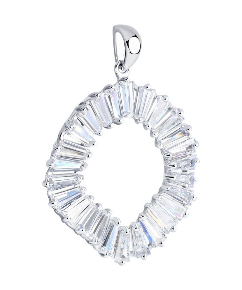 Sidabrinis pakabukas su cirkoniais - Sidabriniai pakabukai - Goldinga