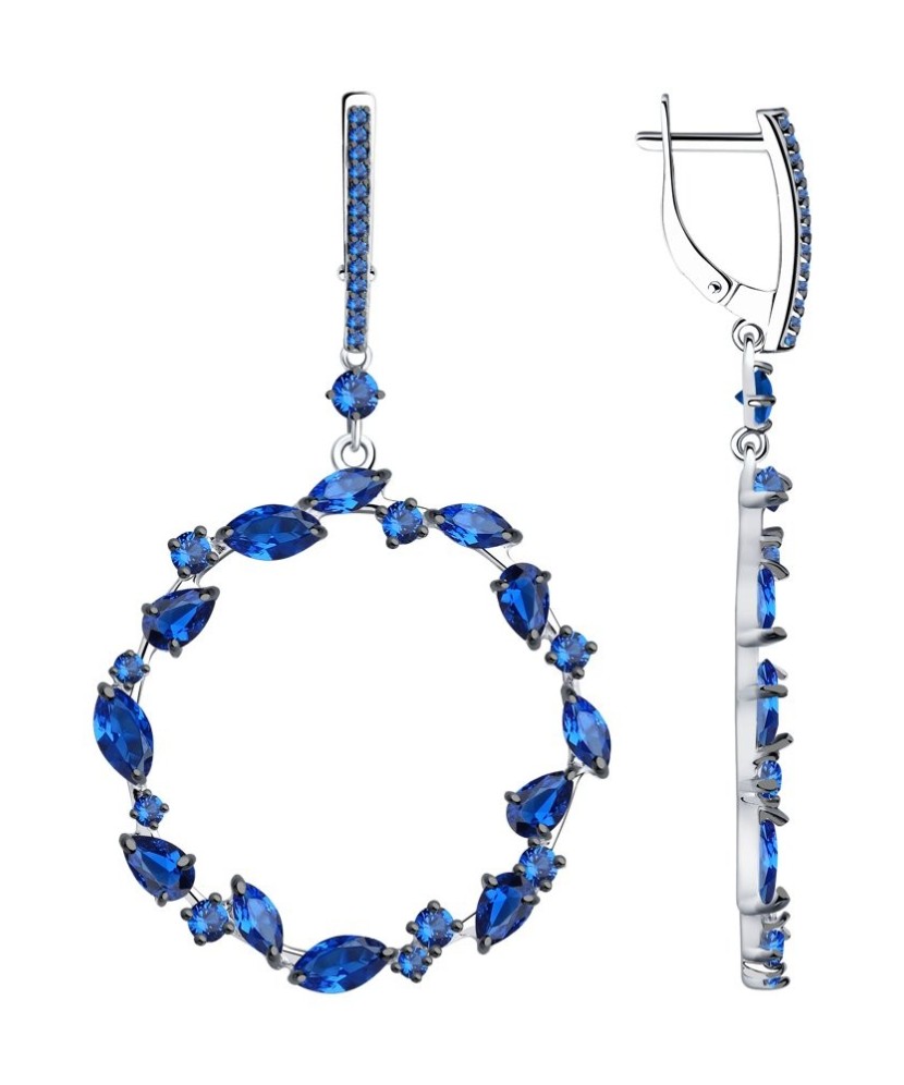 Sidabriniai auskarai su cirkoniais - Sidabriniai auskarai - Goldinga