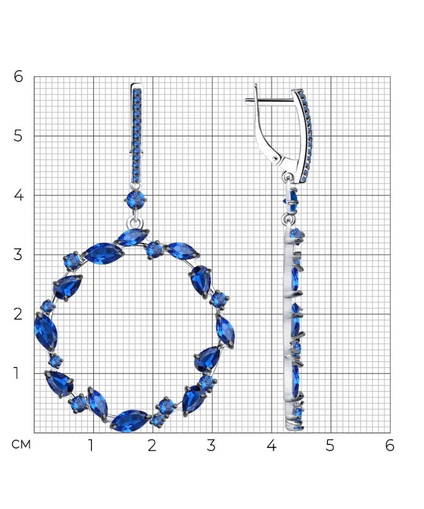 Sidabriniai auskarai su cirkoniais - Sidabriniai auskarai - Goldinga