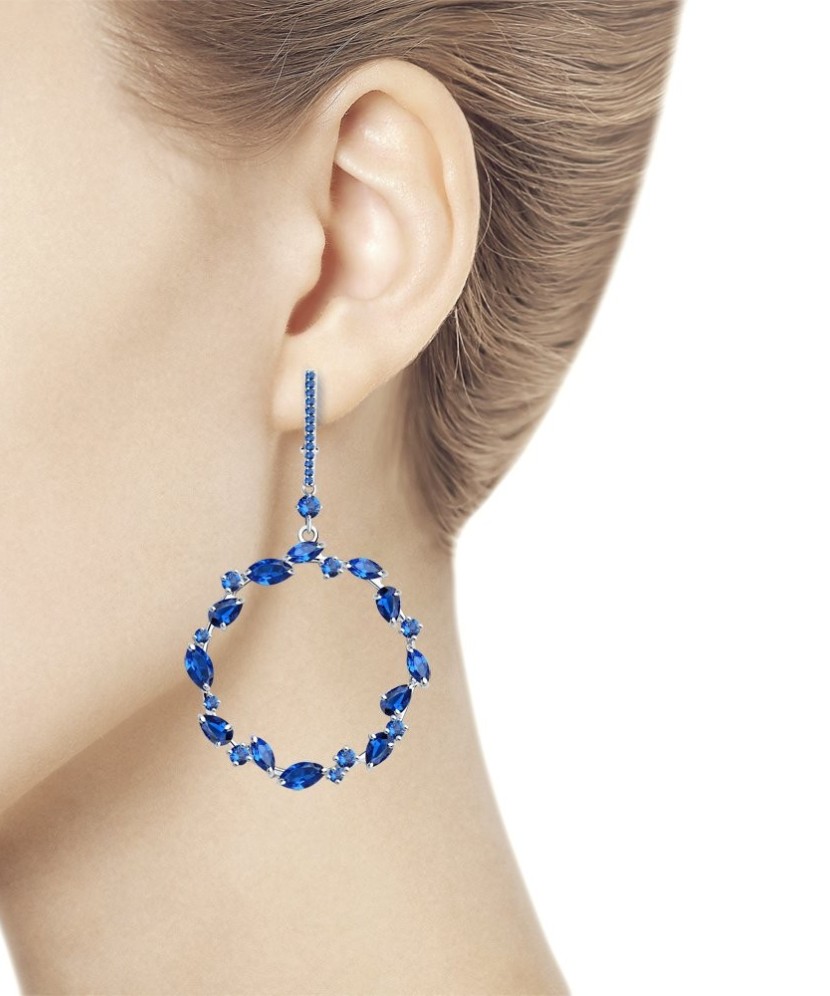 Sidabriniai auskarai su cirkoniais - Sidabriniai auskarai - Goldinga