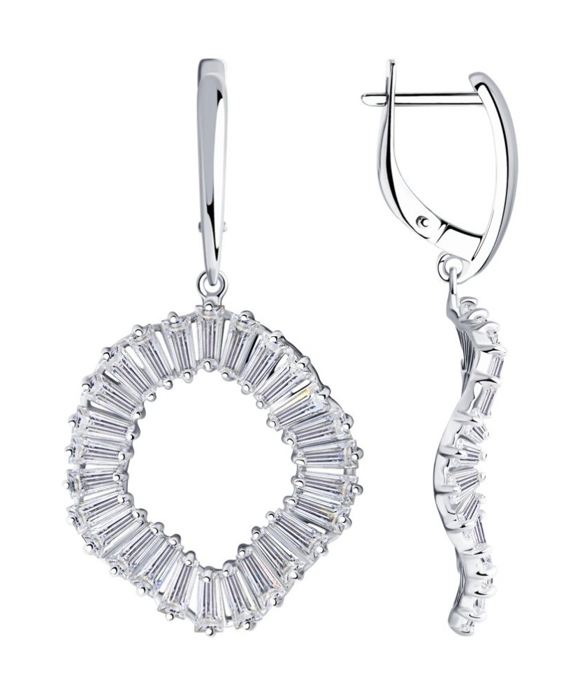 Sidabriniai auskarai su cirkoniais - Sidabriniai auskarai - Goldinga