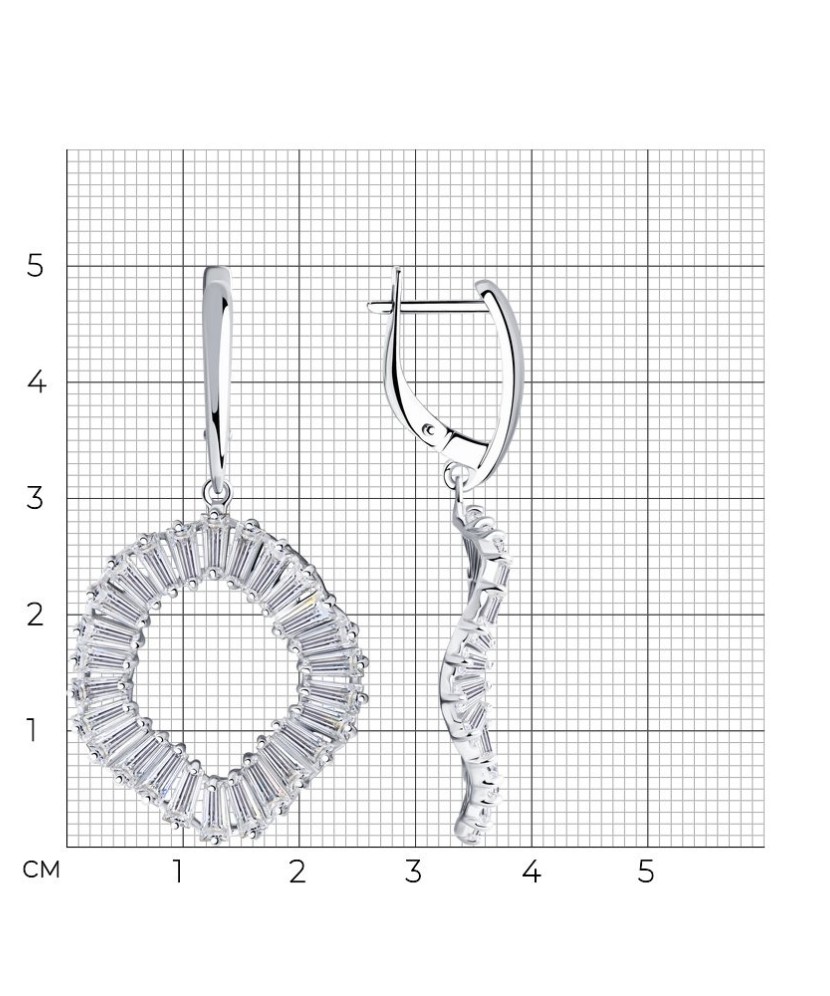Sidabriniai auskarai su cirkoniais - Sidabriniai auskarai - Goldinga