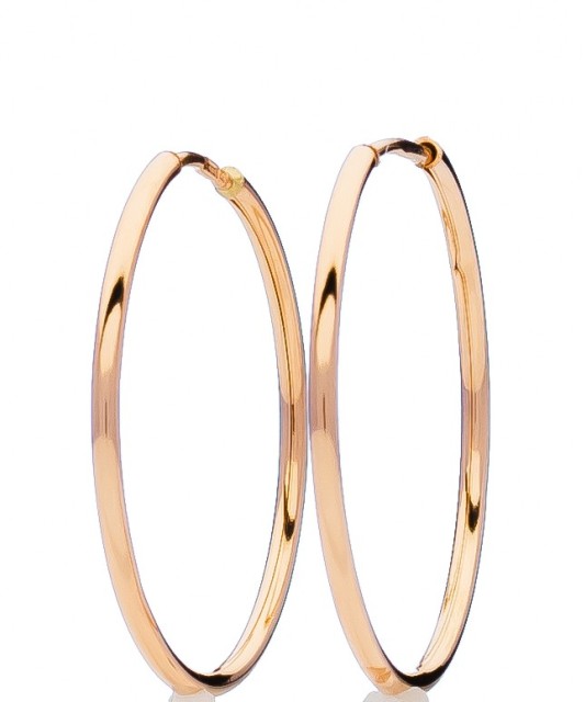 Auksiniai auskarai rinkutės 40mm - Auksiniai auskarai - Goldinga